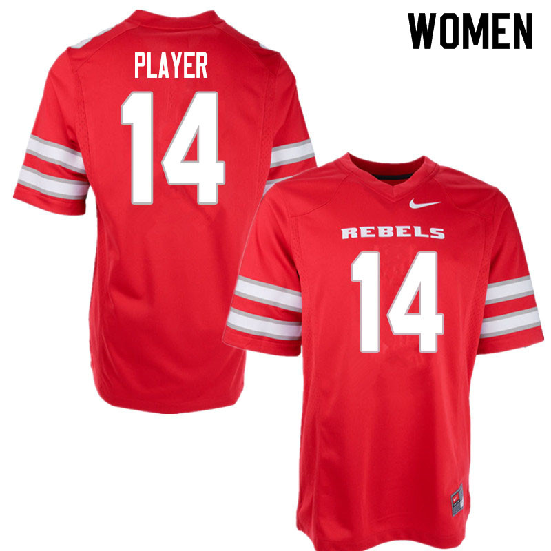Women #14 Tyson Player UNLV Rebels College Football Jerseys Sale-Red - Click Image to Close